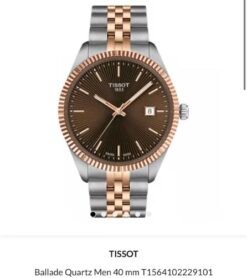 Tissot Ballade 40mm Silver Rose Gold Brown Dial Authentic Store Quality