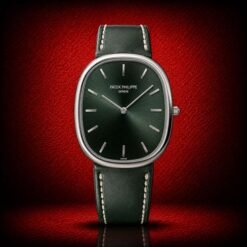 Patek Phillipe Golden Ellipse 5738 Silver Green Leather