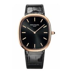 Patek Philippe Golden Eclipse Black Leather Rose Gold