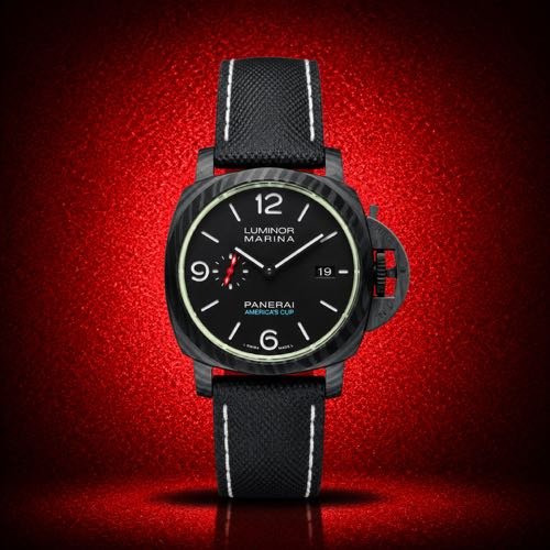 Panerai Luminor Marina Carbotech Case Nyloan Coated Strap "Luminous Rehaut"