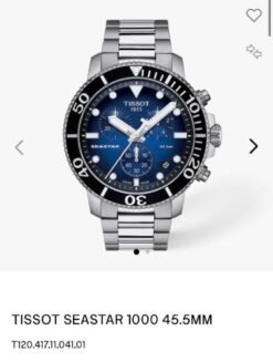 Tissot Seastar Chronograph 1000 Blue Authentic Store Quality