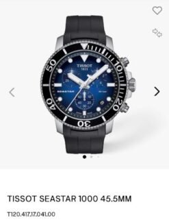 Tissot Seastar Chronograph 1000 Blue Authentic Store Quality