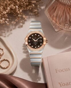 Omeg_ga Constellation Quartz luxury watch.