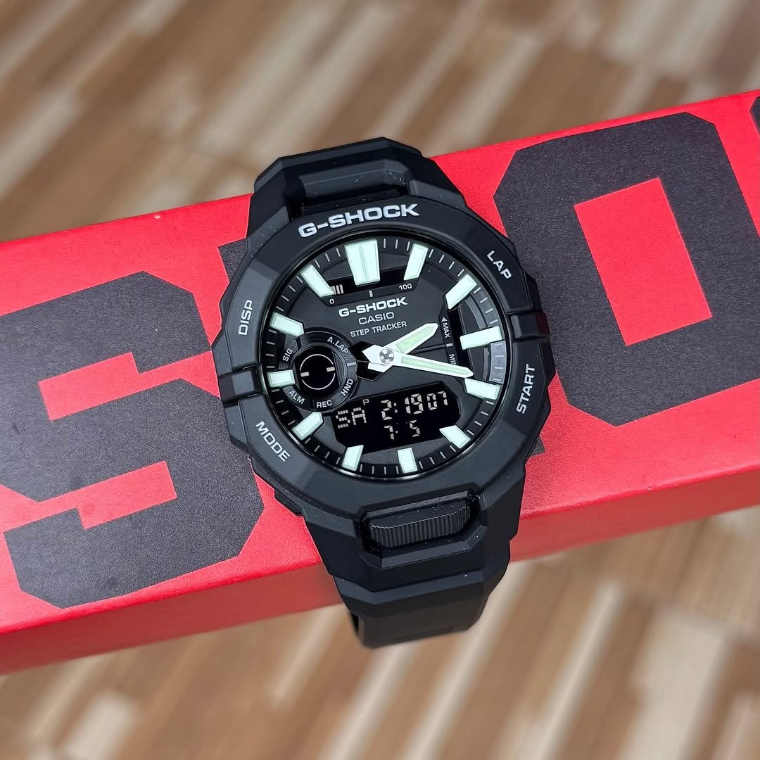 Casio G Shock GBA-950-2A Full Black White Needles