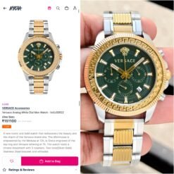Versace Greca Action Chronograph 2 ton gold green